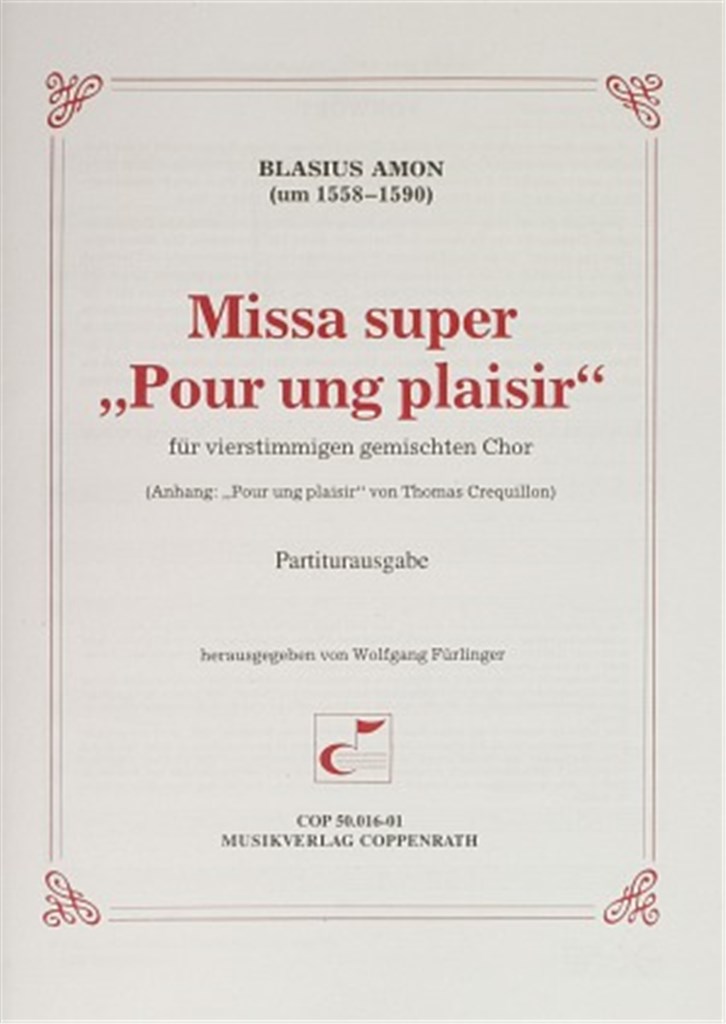 Missa super Pour ung plaisir